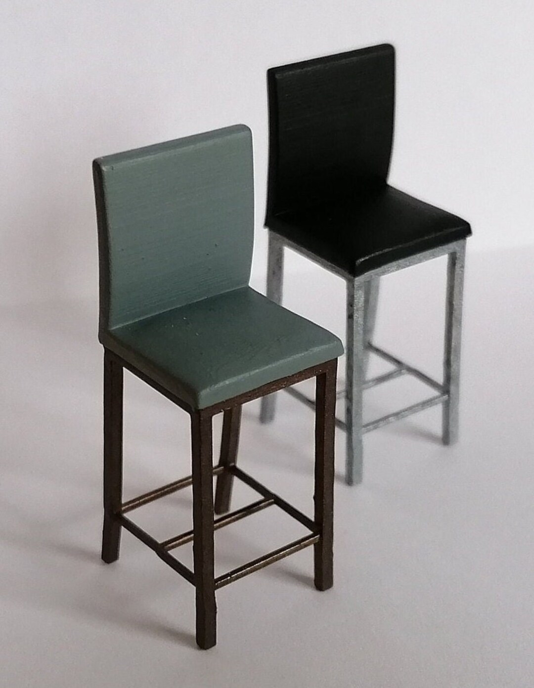 124 Scale Dollhouse Miniature Bar Stoolset of 2 Etsy