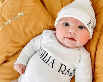 Custom Baby Announcement BodySuit , Personalised Baby Romper