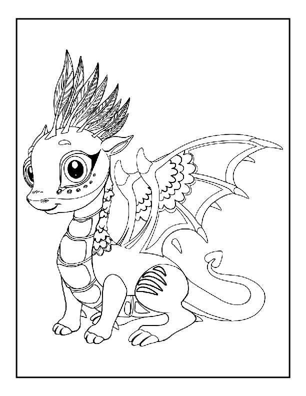 cute dragon coloring page
