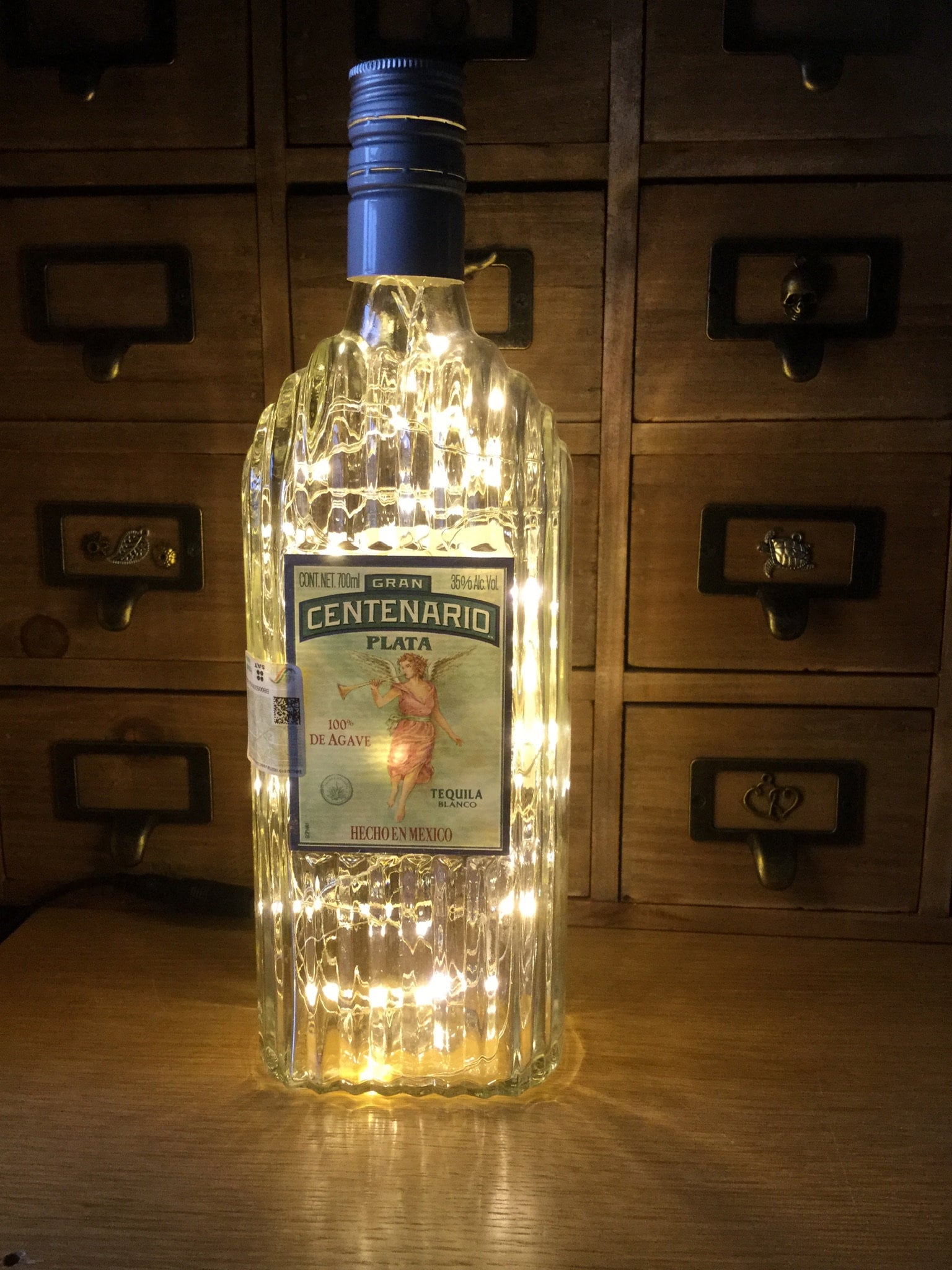 Gran Centenario Tequila bottle fitted with 240v LED lights Etsy
