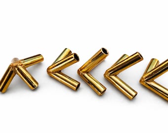 Handmade Copper Pipe Pyramid | Energy Healing & Vastu Pyramid | Sacred Geometry Decor golden plate