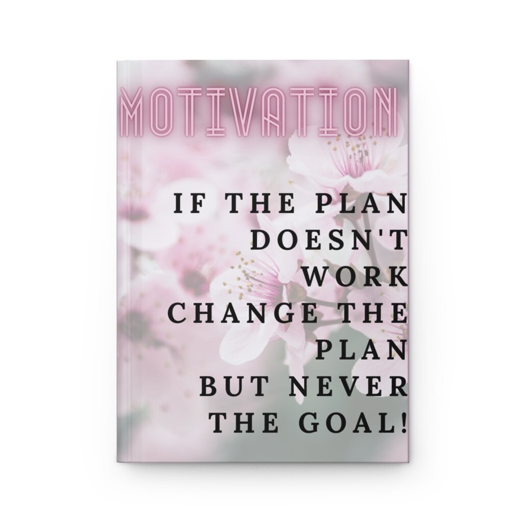 Motivation Hardcover Journal Matte Etsy