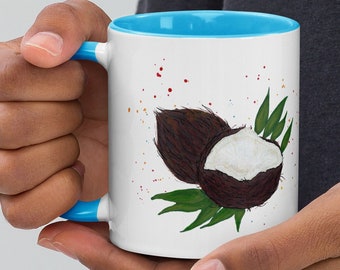Coconut Crush ceramic mug | Tropical Fruit Coffee Mug
