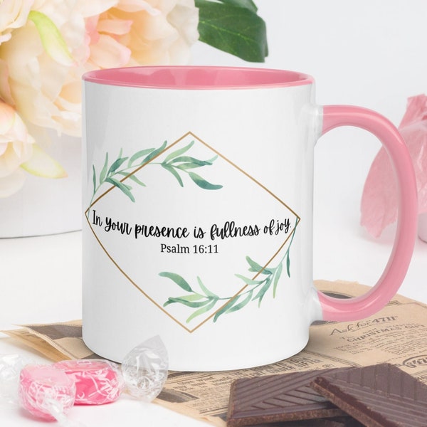 Psalm 16 Ceramic Mug | Bible Verse Coffee Mug