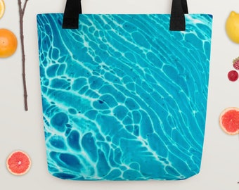 Ocean Water Reusable Tote Bag | Summer Beach Bag