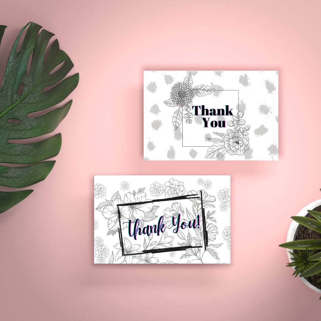 Printable Thank You Cards Set of 10 | Instant Download | for ALL ...