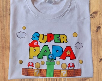 t-shirt super papa Mario