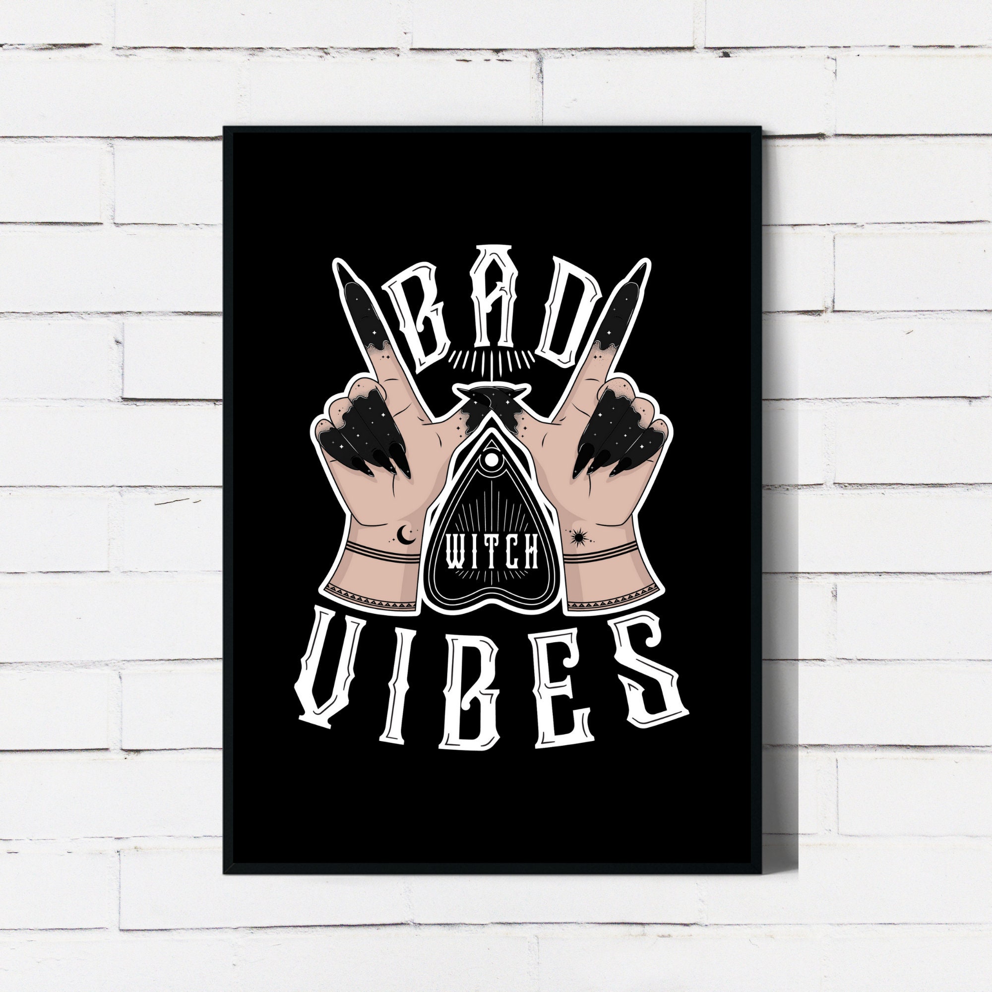 Bad Witch Vibes Witch Vibes Witch Print Witchy Prints Bad | Etsy