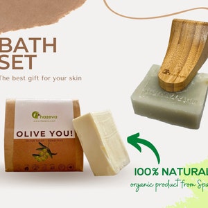 BATH SET - Magnetic Soap Holder+Natural Soap | Zero Waste | Minimalist | Eco-Friendly