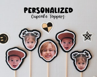 Custom Face Cupcake Toppers, Personalized Cupcake Toppers For Birthday, Face Photo Topper, Pet Cupcake Toppers, Bachelorette Decor