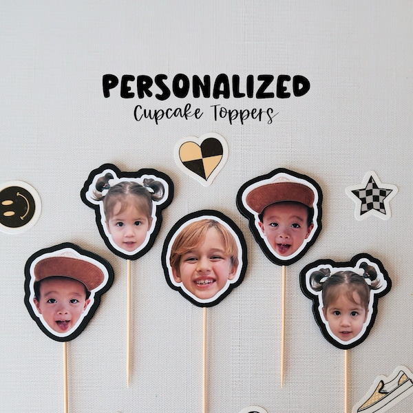 Custom Face Cupcake Toppers, Personalized Cupcake Toppers For Birthday, Face Photo Topper, Pet Cupcake Toppers, Bachelorette Decor