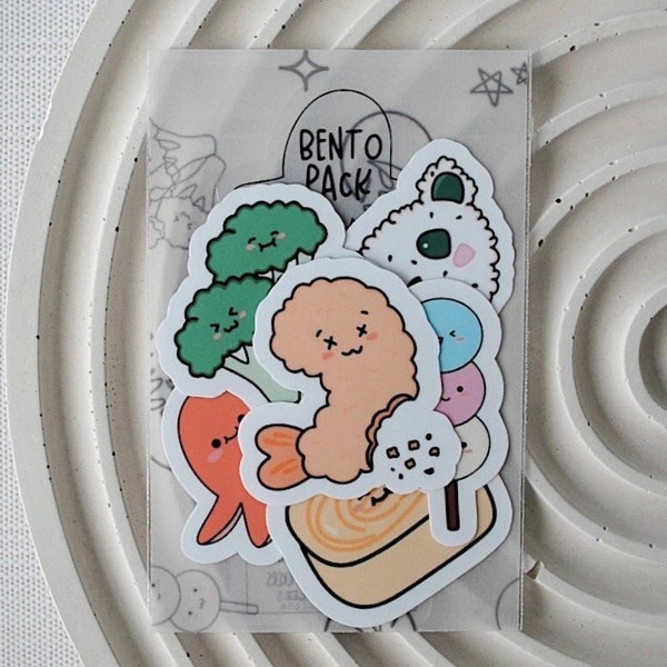 Cute Food Sticker Pack, Mini Stickers, Asian Food Stickers, Food Lovers Stickers, Kawaii Food Stickers, Waterproof Vinyl Stickers