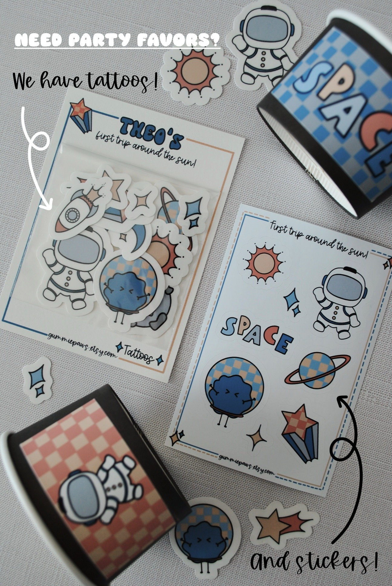 First Trip Around the Sun, Babys First Birthday, Goodie Bag Labels