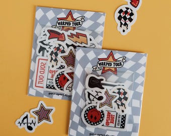 Tatuajes temporales para fiestas de cumpleaños infantiles, cumpleaños punk rock emo, Warped Tour, cuatro, dos, ¿cuántos años tengo otra vez?