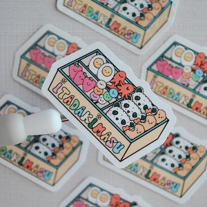 Cute Lunch Box Sticker, Kawaii Bento Box Sticker, Cute Food Sticker, Asian Food Sticker, Gift For Foodies, Cute Holographic Vinyl Sticker image 4