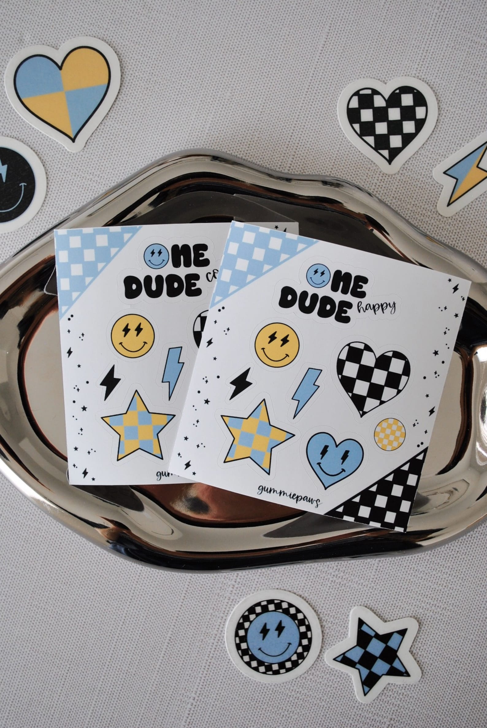 One Happy Dude Blue, Kids Birthday Favors, Cool Party Favors, Retro ...