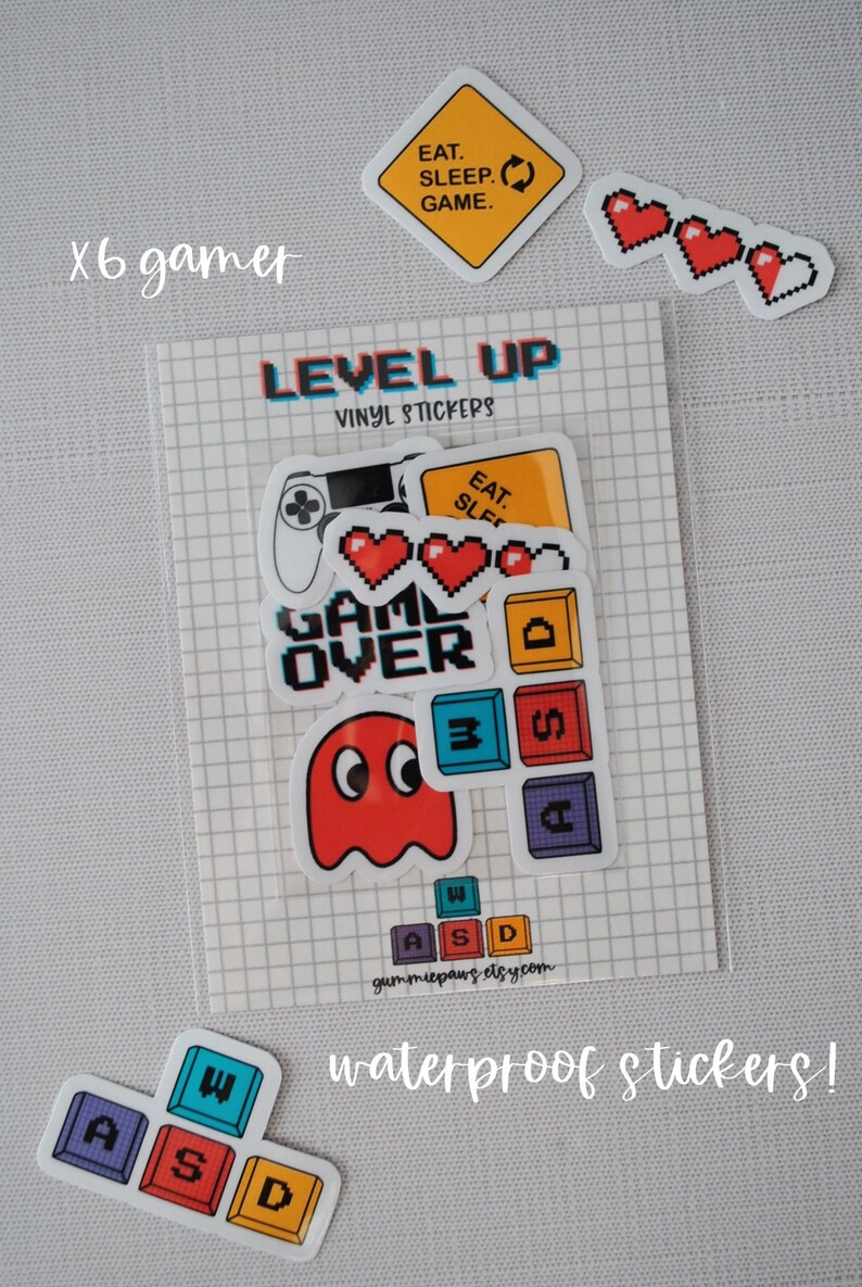 Birthday Favors, Level Up, Gamer Theme, Cool Party Favor, Waterproof ...