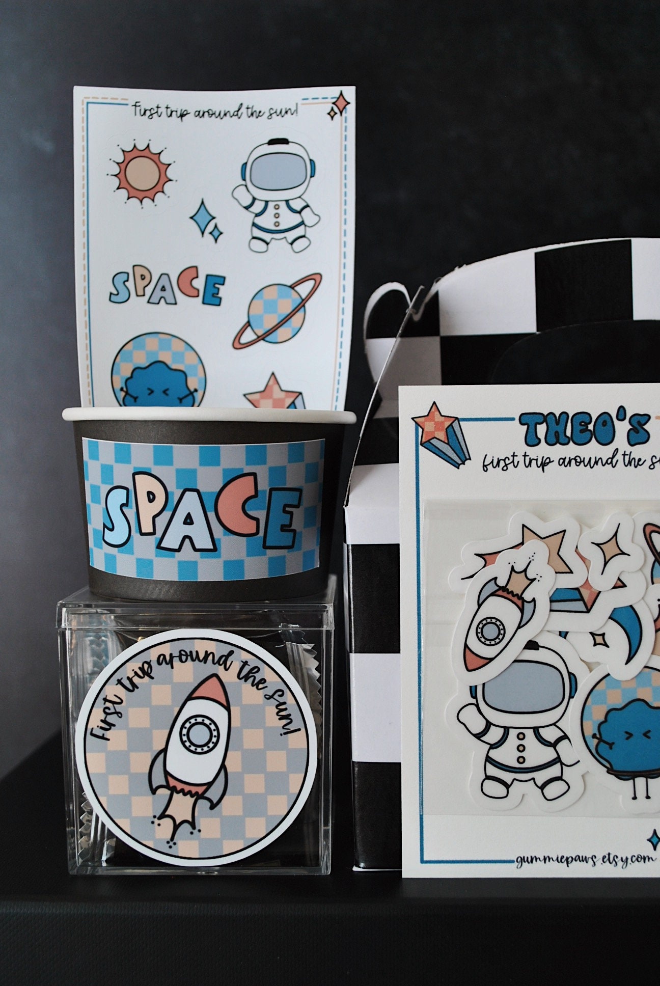 First Trip Around the Sun, Babys First Birthday, Goodie Bag Labels