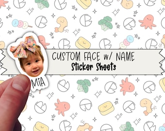 Pegatinas personalizadas con fotos, pegatinas de caras personalizadas, pegatinas personalizadas con texto, pegatinas para agenda, pegatinas para bolsas de regalo, pegatinas pequeñas de caras.