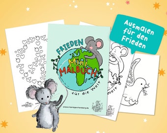 Coloring for Peace | Mini Coloring Book | Digital Download for Printing |