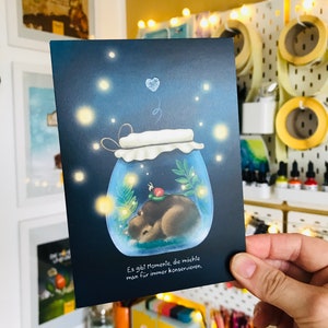 Postkarte "Momentesammler" | Bärenmutter & Bärenkind | Symbol für Liebe und Verbundenheit