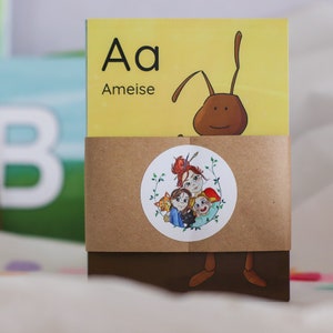 ABC-Karten Set – 26 Lernkarten für Kinder | Alphabet-Lernspiel auf Deutsch | Pädagogisches Kartenset für Vorschule & Grundschule