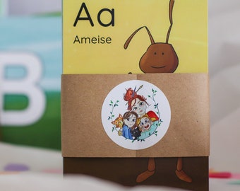 ABC card set (26 cards, German) alphabet school enrollment gift back to school first day of school