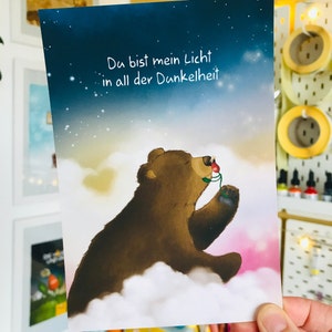 Postkarte 'Du bist mein Licht' | Liebesbotschaft für besondere Menschen | Herzliche Karte als Geschenk