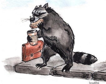 Nigel is Late Again... Signed Giclée Art Print, A4