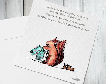 Big Girl Pants Greetings Card