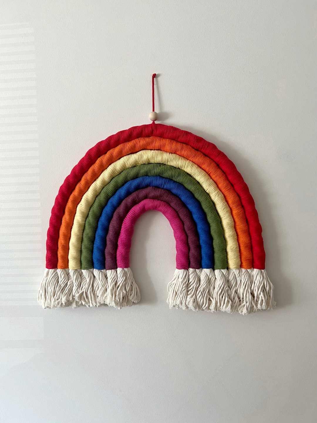 Large Macrame Rainbow Wall Hanging for Nursery Children's Etsy UK