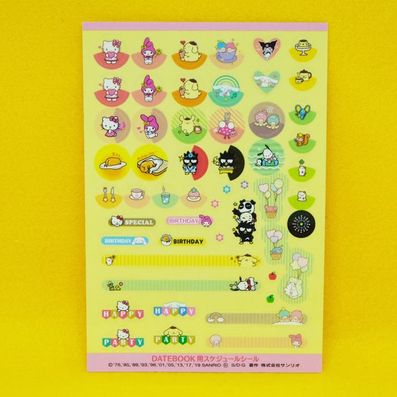Hello Kitty Mini Sticker Sanrio Characters Rare From Japan Etsy