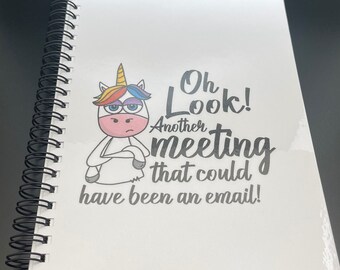Another Email That Could Have Been an Email Notebook, Handmade Journal, Spiral Notebook, Office Supplies, Sarcasm