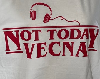 Not Today Vecna X-Large T-Shirt, Sarcastic Tee Shirt, TV Shows, Gift Idea, Funny, Graphic Tee, Comfortable, Unisex Tee, 100% Cotton, Merch