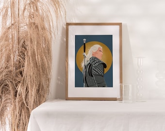 The Witcher Printable Wall Art, Descarga instantánea, Fan Art, Arte imprimible, Ilustración de películas, Impresión de arte de películas, Póster de películas, Decoración de paredes
