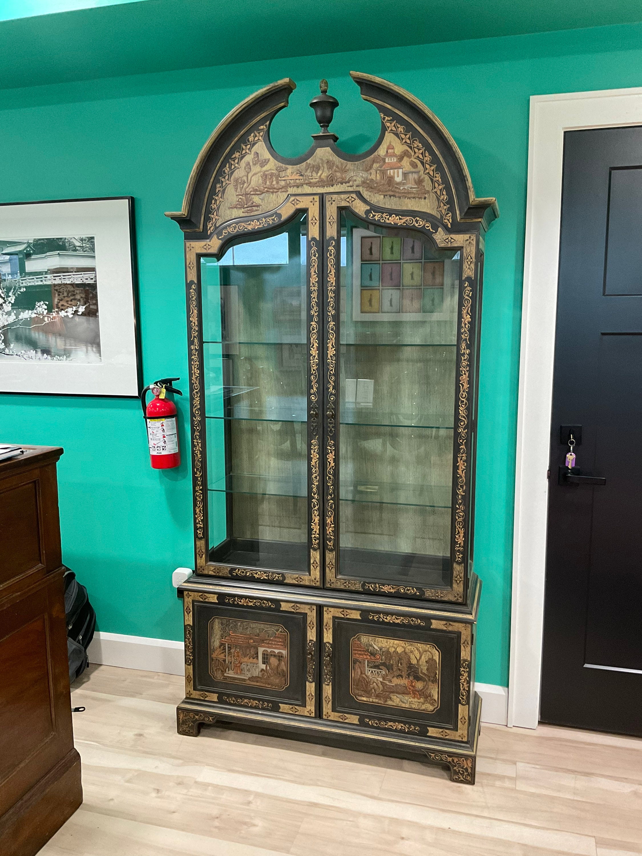 Sold1980s John Widdicomb Chinoiserie Display Cabinet Etsy