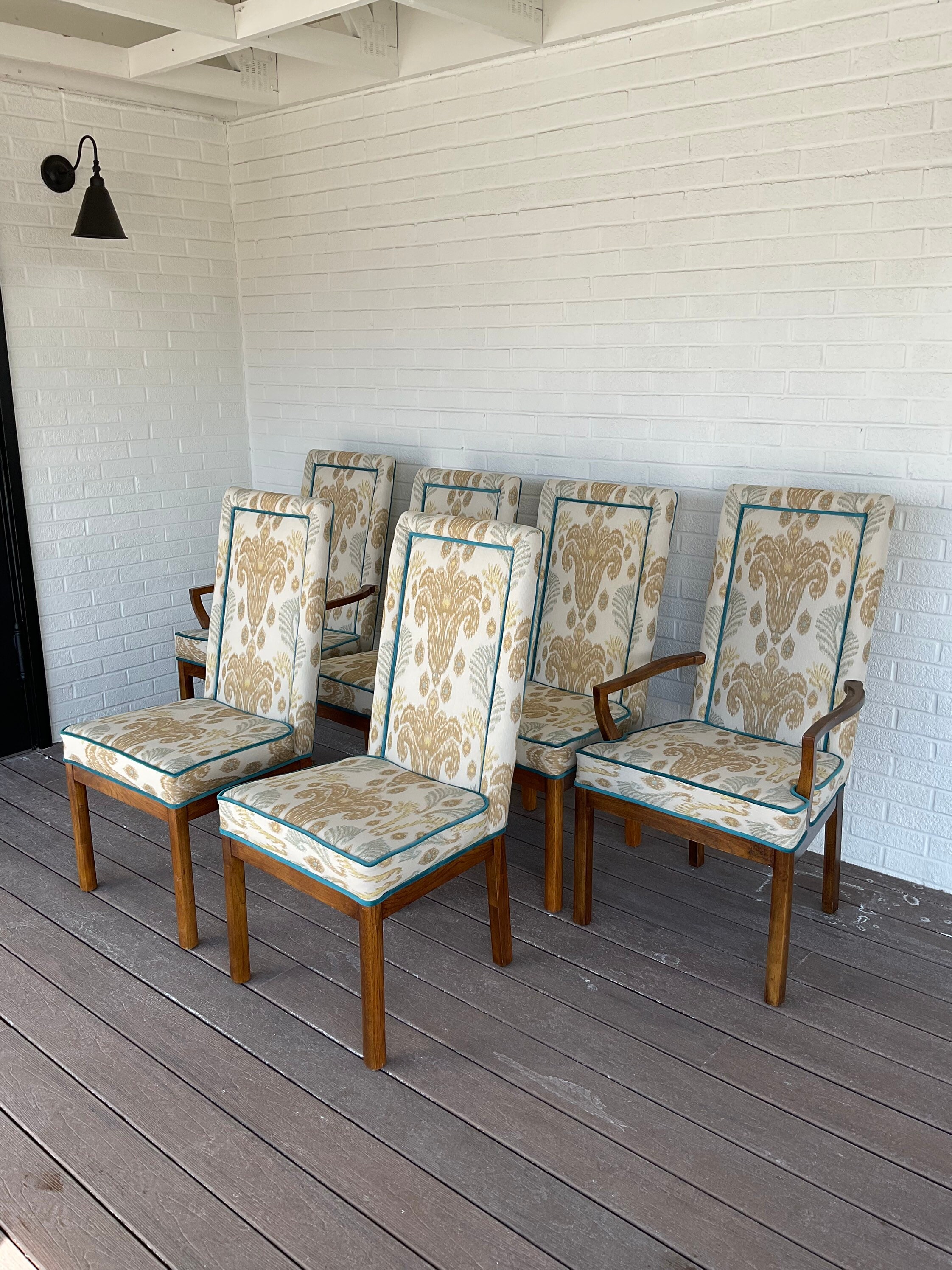 6 Fully Upholstered Dining Chairs by Drexel Heritage. - Etsy
