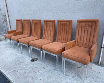 Lucite Dining Chairs from Charles Hollis Jones, set of 6