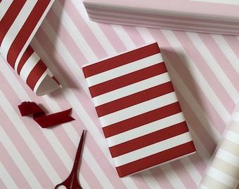 Striped Stripes Stripey Valentine Wrapping Paper Gift Wrap Boyfriend Girlfriend Husband Wife Fiance Love You Valentine's Anniversary