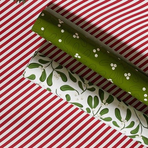 Christmas Mistletoe Luxury Wrapping Paper Gift Wrap Xmas Minimal