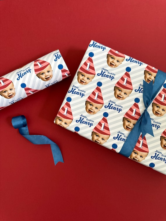 Personalized Photo Wrapping Paper: Custom Birthday Party Gift Wrap