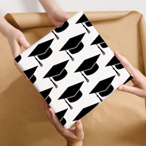 Luxury Graduation Wrapping Paper Graduate Gift Wrap Congratulations Well Done You Did It Mortar Board