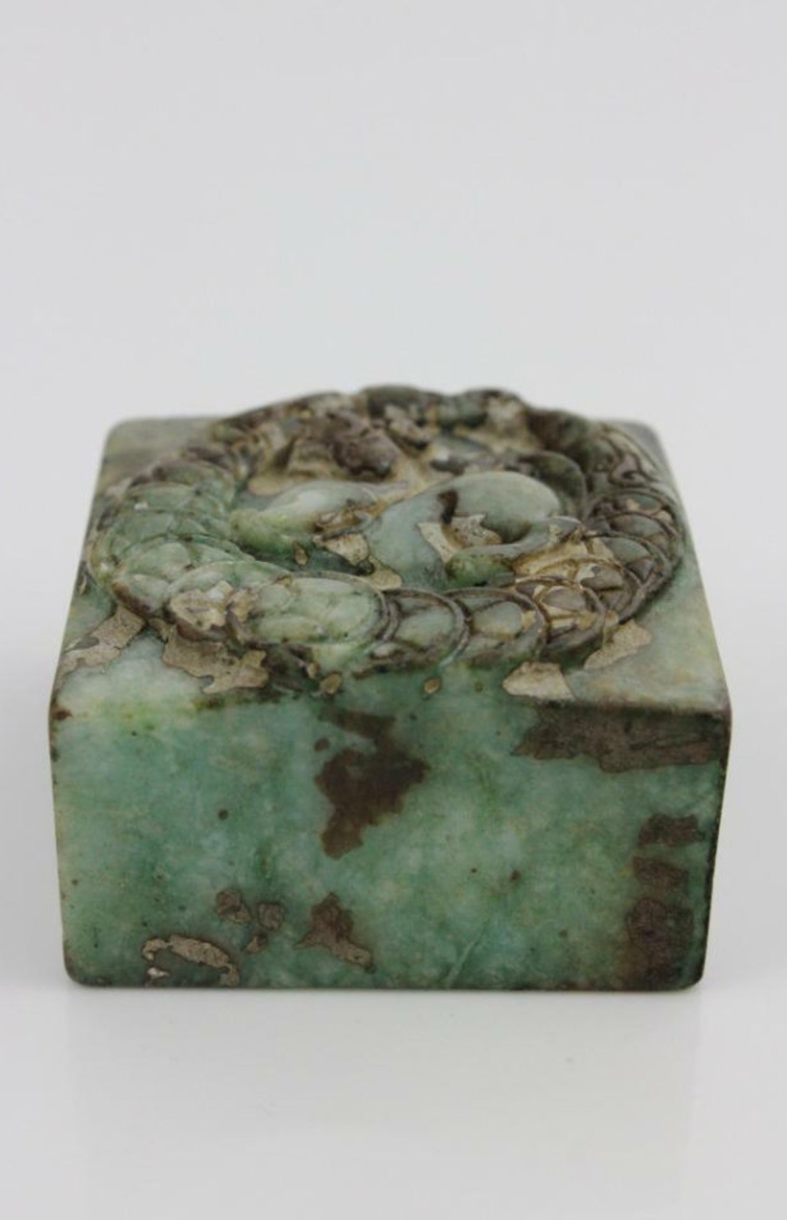 Antique Chinese Natural Jade Dynasty Imperial Seal Stamp Etsy