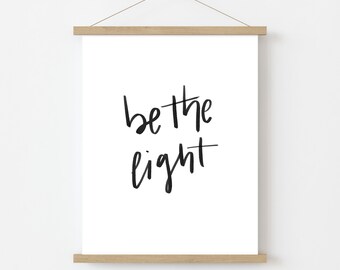 Be the Light Printable Bible Quote Christian Wall Art - Etsy