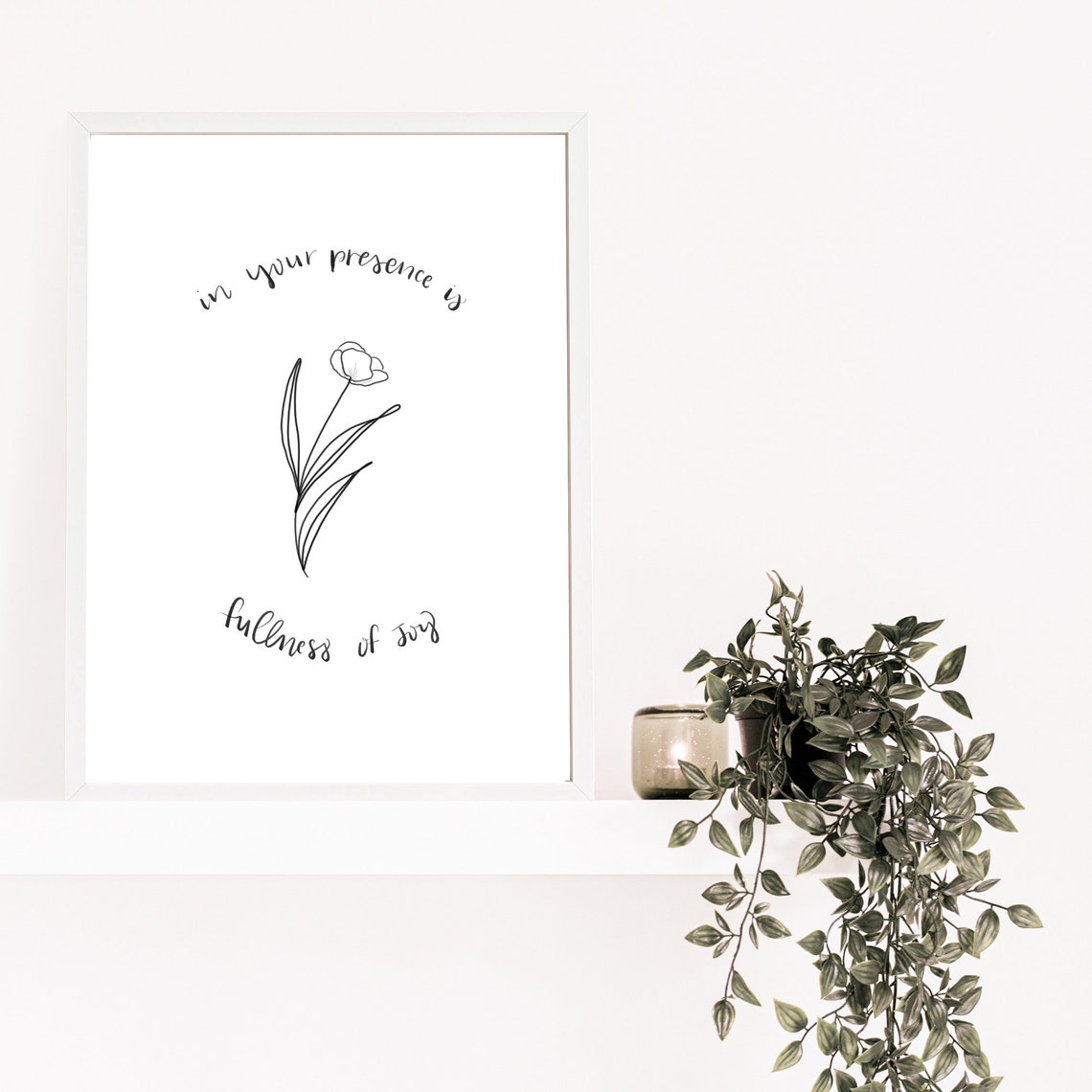 Hand Lettered Bible Verse Printable Wall Art Print Instant - Etsy