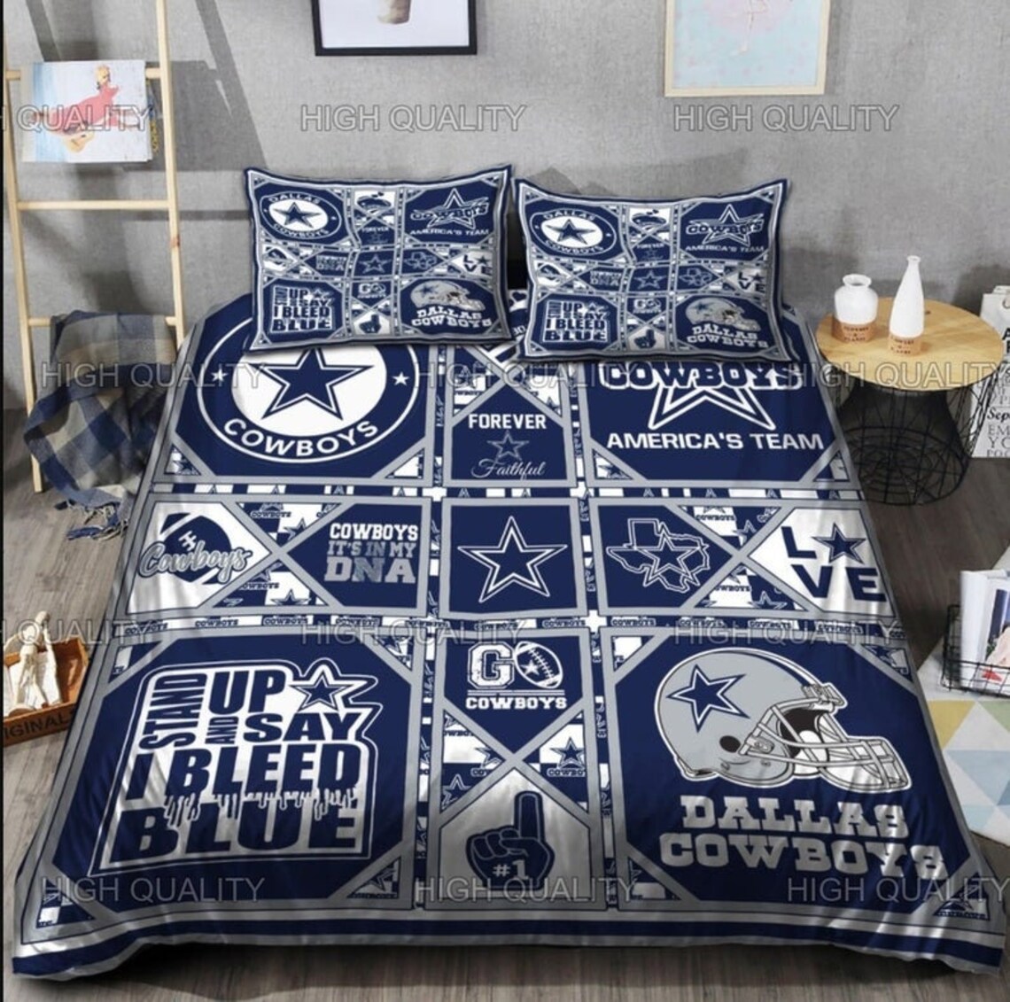 Dallas Cowboys Bedding For Decorative Bedroom Twin Queen King Etsy