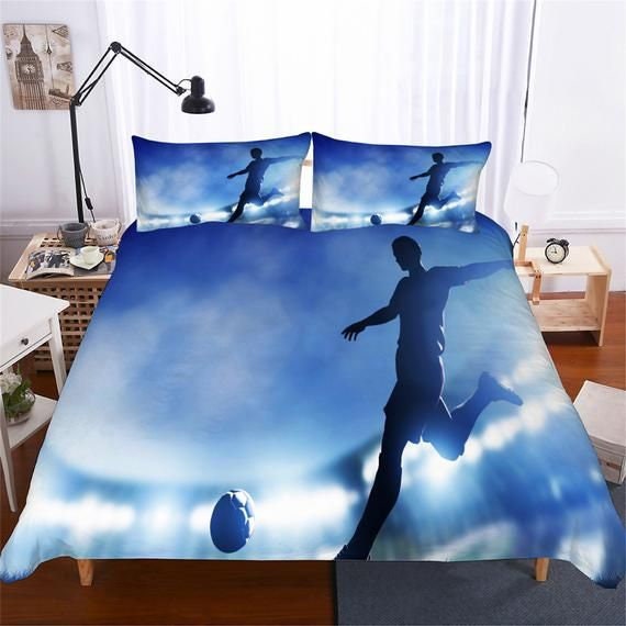 Soccer Duvet Cover Sets Football Sports Funny Comforter Cover Etsy