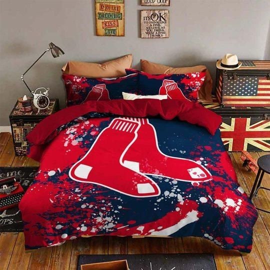 Boston Red Sox Bedding Set Sleepy Halloween And _ Christmas - Il Fullxfull.3087040460 Ehiy