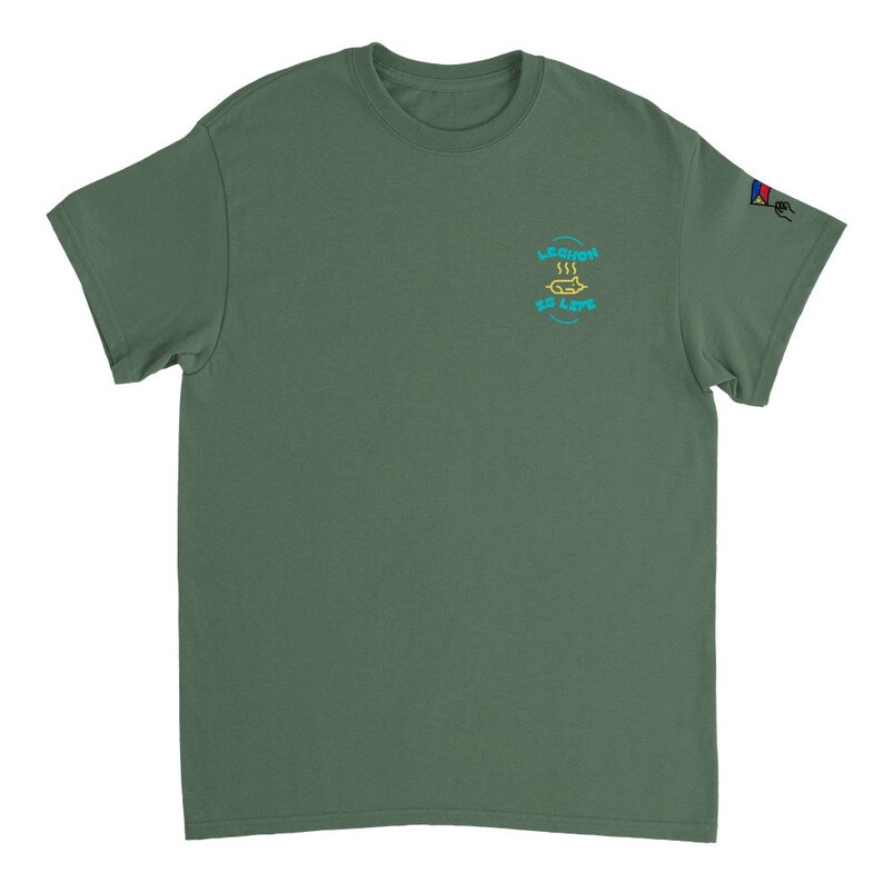 Lechon Color:green Lechon is Life Pinoy Filipino Heavyweight Unisex Crewneck T-shirt - Etsy