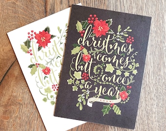 Pack de 10 divertidas y hermosas tarjetas navideñas